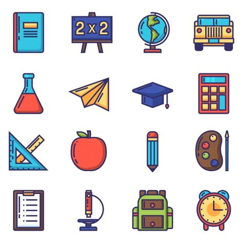 Free School Vectors Characters Graphic Element Sets Icons Patterns