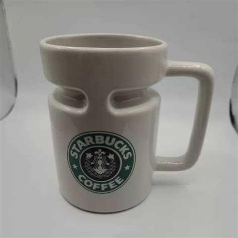 Vintage Starbucks Green Siren Logo Hotjo White Coffee Cup Mug 10 Oz