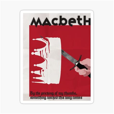 William Shakespeares Macbeth Sticker For Sale By Its Normandie