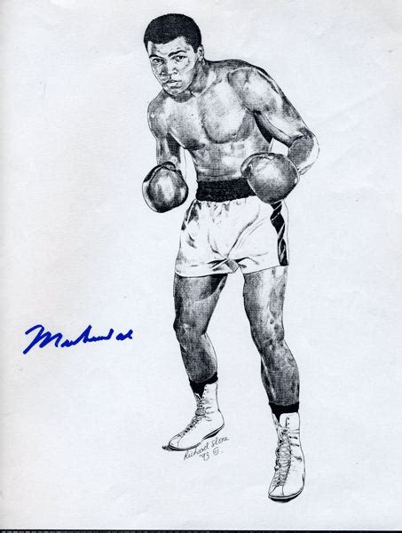 Ali Muhammad Signed Photo Sketch Jo Sports Inc