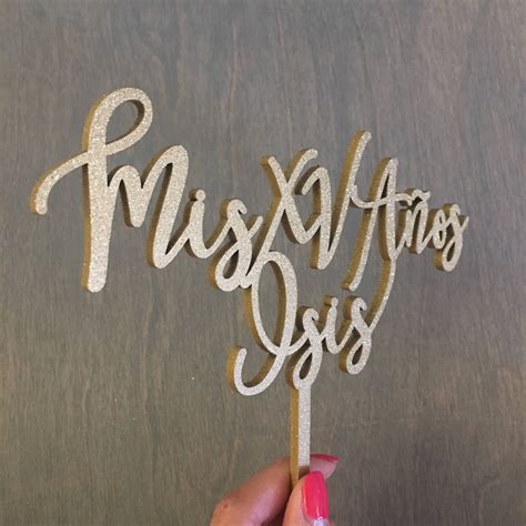 Mis Xv Anos Name Cake Topper 7 Inches Wide Quinceanera Etsy