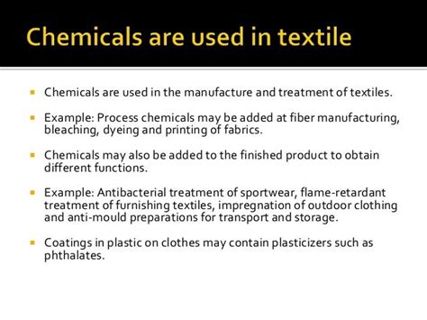 Chemistry Of Textile Manufacturing