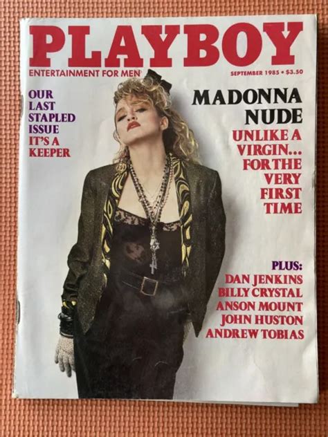 PLAYBOY MAGAZINE SEPTEMBER 1985 Madonna Hairy Armpits LAST STAPLED