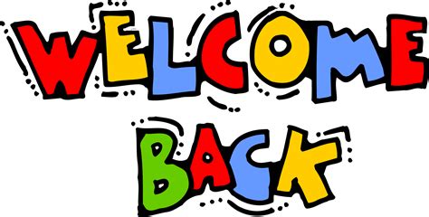 Welcome Back Sign Clipart