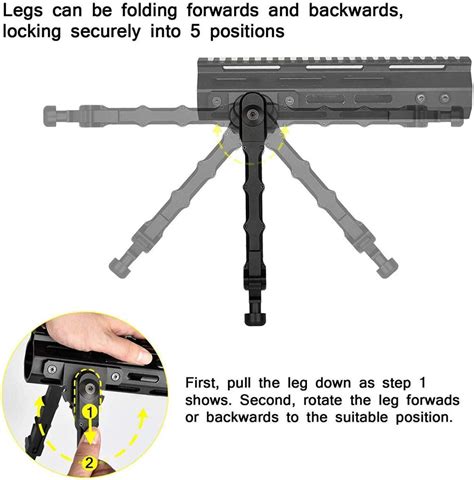 Rifle Bipods Tactical 75 9 Inches Two Piece V9 Split Bipod For M Lok