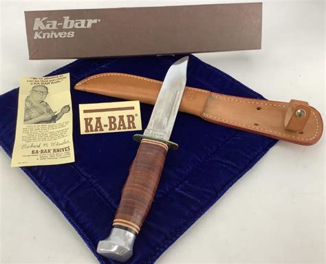 Lot Kabar Fixed Blade Knife In Sheath