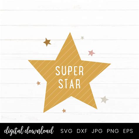Superstar Star Svg File Pattern For Cricut Star Vector Etsy