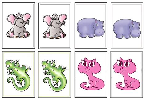 Memoramas De Animales Memory Game Animals Juegos Para Preescolar
