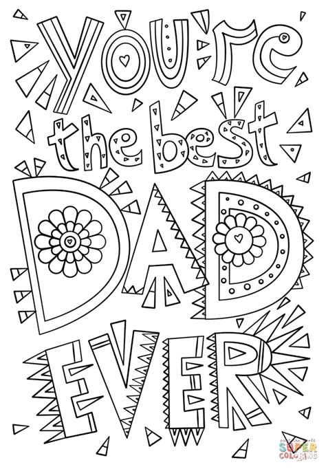 World's best dad coloring page: You're the Best Dad Ever coloring page | Free Printable ...
