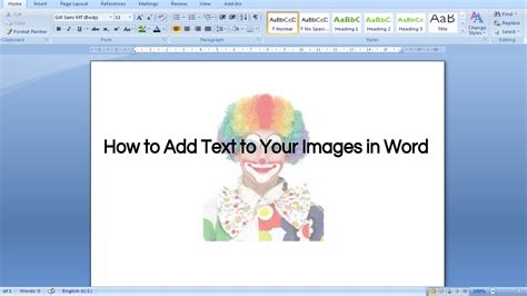 That being said, with great power comes great responsibility. Adding Text to Your Images in Word - YouTube