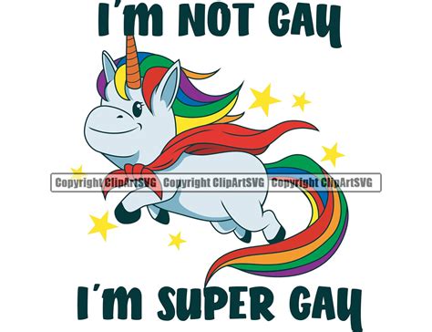 i m not gay super gay unicorn rainbow pride flag lgbt etsy uk