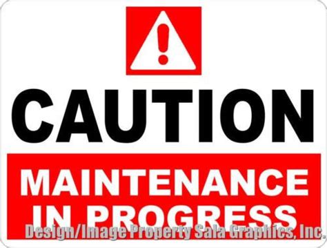 Caution Maintenance In Progress Sign Signs By Salagraphics