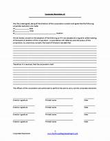 Blank Corporate Resolution Form Images