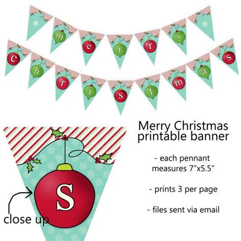 Printable Diy Merry Christmas Party Banner Etsy Merry Christmas