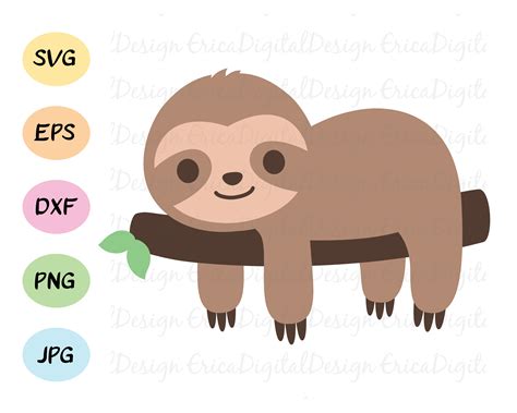 Sloth Png Svg Baby Animals For Sublimation And Cricut Progects Sloth