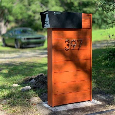 Modern mailbox creates original, mid century modern inspired mailboxes for homeowners with a passion for retro design. Mid Century Modern Mailbox Instructions | Modern mailbox, Mid century modern mailbox, Mailbox design