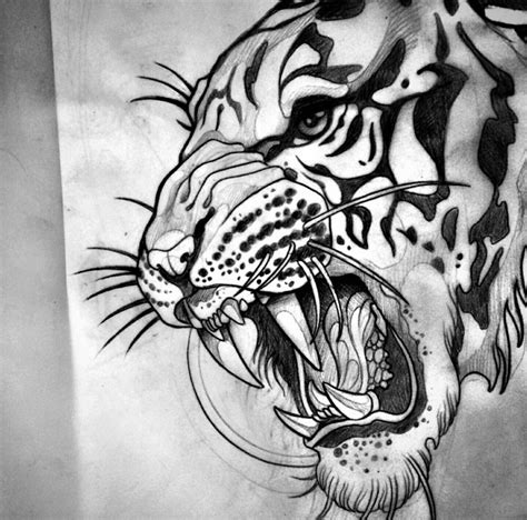 Sam Clark Tiger Tattoo Tiger Head Tattoo Tattoo Design Drawings