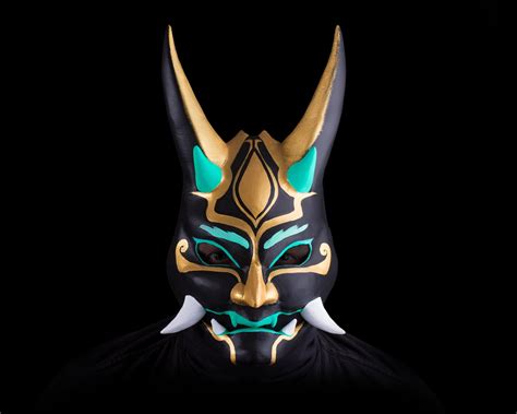 genshin impact xiao mask anime cosplay mask 3d printed demon etsy