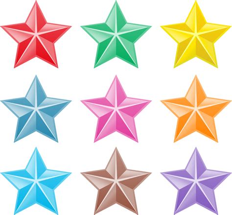 Colourful Stars Wall Decal Sticker Set Ws 50599 Ebay