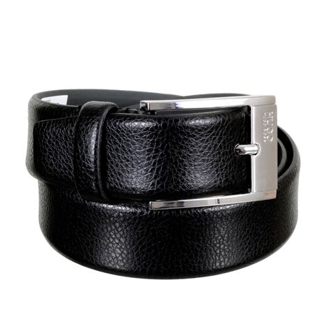 Stylish Mens Designer Belts In Black By Hugo Boss Black