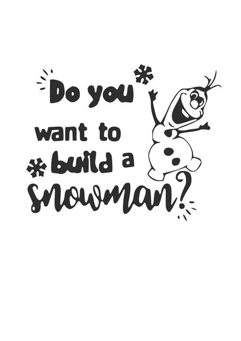Disneys Olaf Do You Want To Build A Snowman Etsy