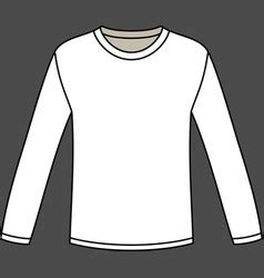 Download Blank long-sleeved T-shirts template Royalty Free Vector