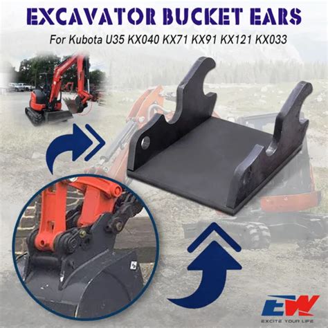 For Kubota Excavator Quick Attach Bucket Ears U35 Kx040 Kx71 Kx91 Kx121
