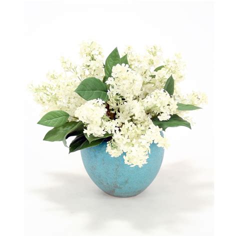 Maybe you would like to learn more about one of these? White Lilacs in a Turquoise Vase | Free Shipping in USA ...