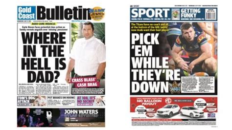 Exclusive First Look At Tomorrows Front And Back Pages Of The Bulletin Gold Coast Bulletin