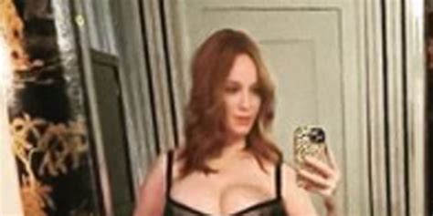Christina Hendricks Shares A Sexy Lingerie Selfie Christina Hendricks