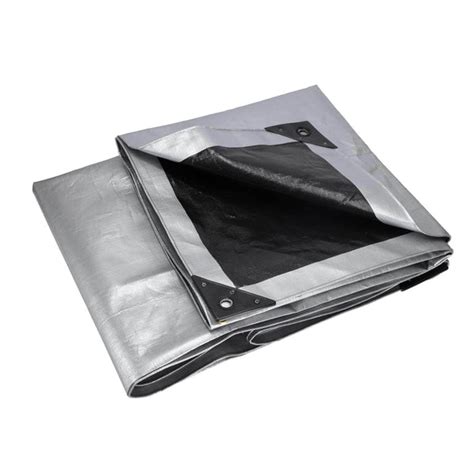 Whiteduck Super Heavy Duty Poly Tarp 10 Mil Silver And Black Color 8