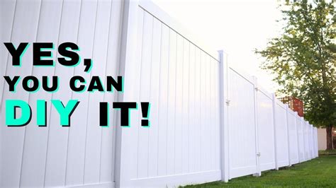 How To Install A Vinyl Fence Diy Privacy Fence Build Youtube