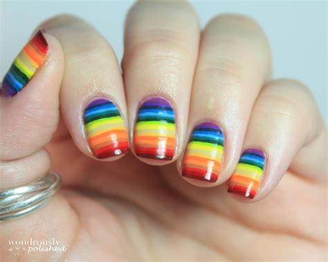 Wondrously Polished 31 Day Nail Art Challenge Day 9 Rainbow Nails