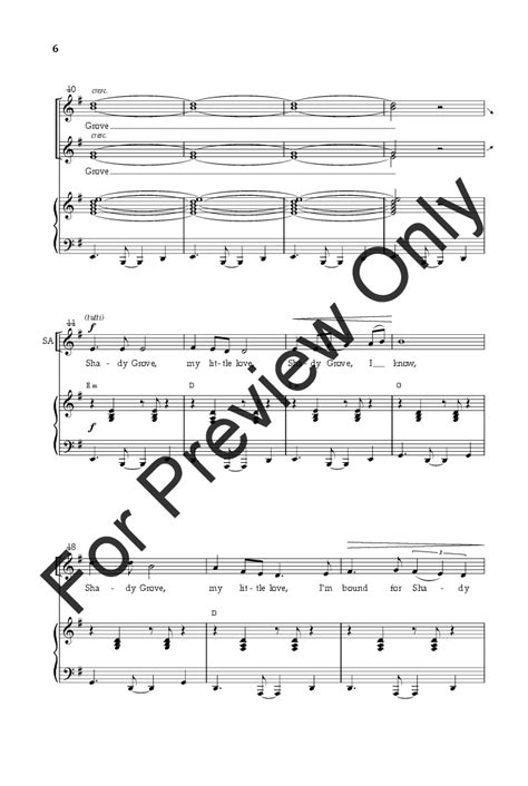 Shady Grove Ssaa Arr Tom Shelton Jw Pepper Sheet Music