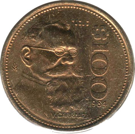 The sign of mexican peso is $, iso code is mxn. 100 Pesos - Mexico - Numista