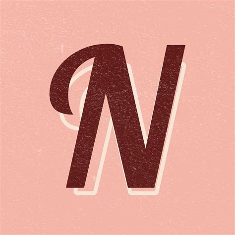 Download Free Psd Image Of Letter N Font Printable A To Z Stylish