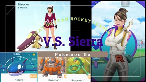 Vs Sierra Beat Go Team Rocket Leaders 6 Pokemon Go Youtube