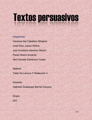 Ejemplos De Textos Persuasivos Prodesma