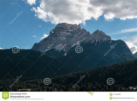 Rocky Mountain In Italian Dolomites Alps In Summer Time