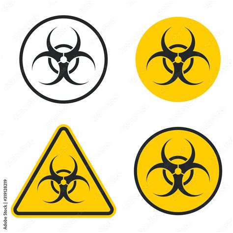Biohazard Warning Safety Icon Shape Biological Hazard Risk Logo Symbol