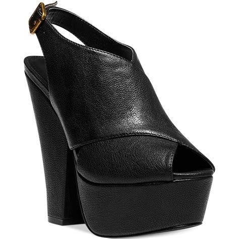 Lyst Steve Madden Womens Galleria Platform Wedge Sandals In Black