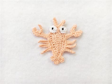 Crochet Lobster Appliquessew On Appliques For Babycrochet Sea Life