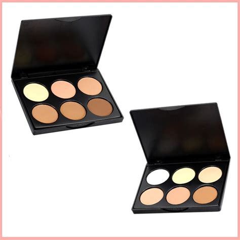 6 Color Mini Style Bronzer Highlighters Pressed Face Powder Nude Makeup