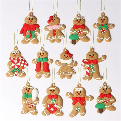 Christmas Tree Ornaments Traditional Gingerbread Man Doll Gingerman Hanging Charms Christmas