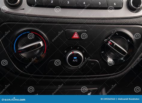 Air Conditioning Controls On The Car Dashboard Close Up Car
