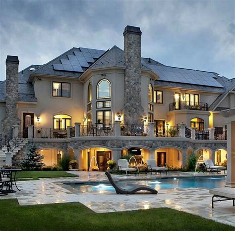 Luxury Mansion Estate Exterior With Swimming Pool Dream Home Design My
