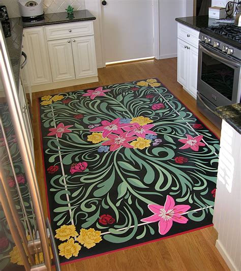 If you're new to the one room challenge, it's where 20 featured designers and hundreds of guest participants root each other on to transform a room in 6 weeks. Elayne Custom Floor Mat... | Vinyl floor mat, Floor cloth diy, Painted vinyl floors