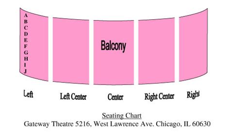 Gateway Theatre Chicago Seating Plan