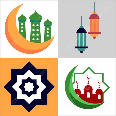 Icono Ramadan Kareem Luna Estrella Mezquita Linterna Png Corán