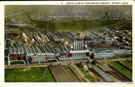 Aerial View Of Ford Motor Company Detroit Mi